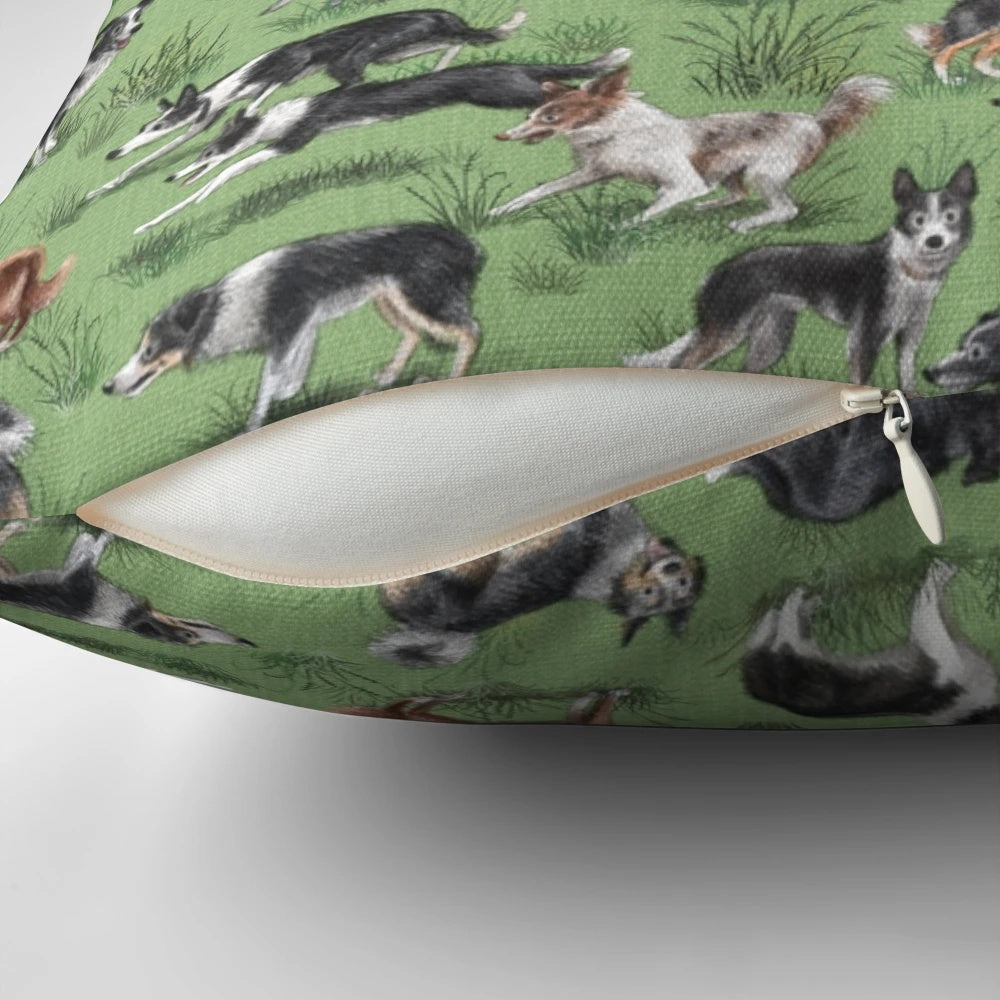 Soft, cuddly border collie pillow for dog lovers and sheep herding enthusiasts