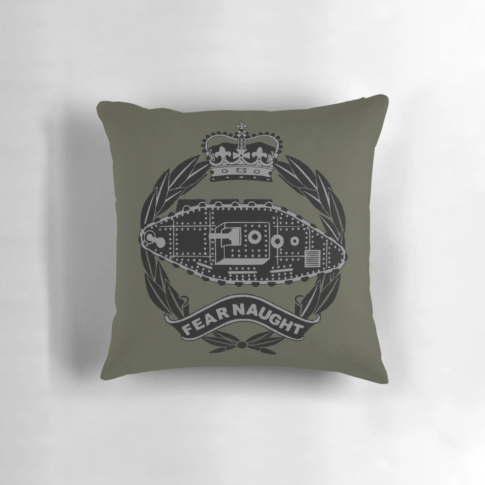 Royal Tank Regiment British Army Pillow with Camouflage Pattern and Emblem