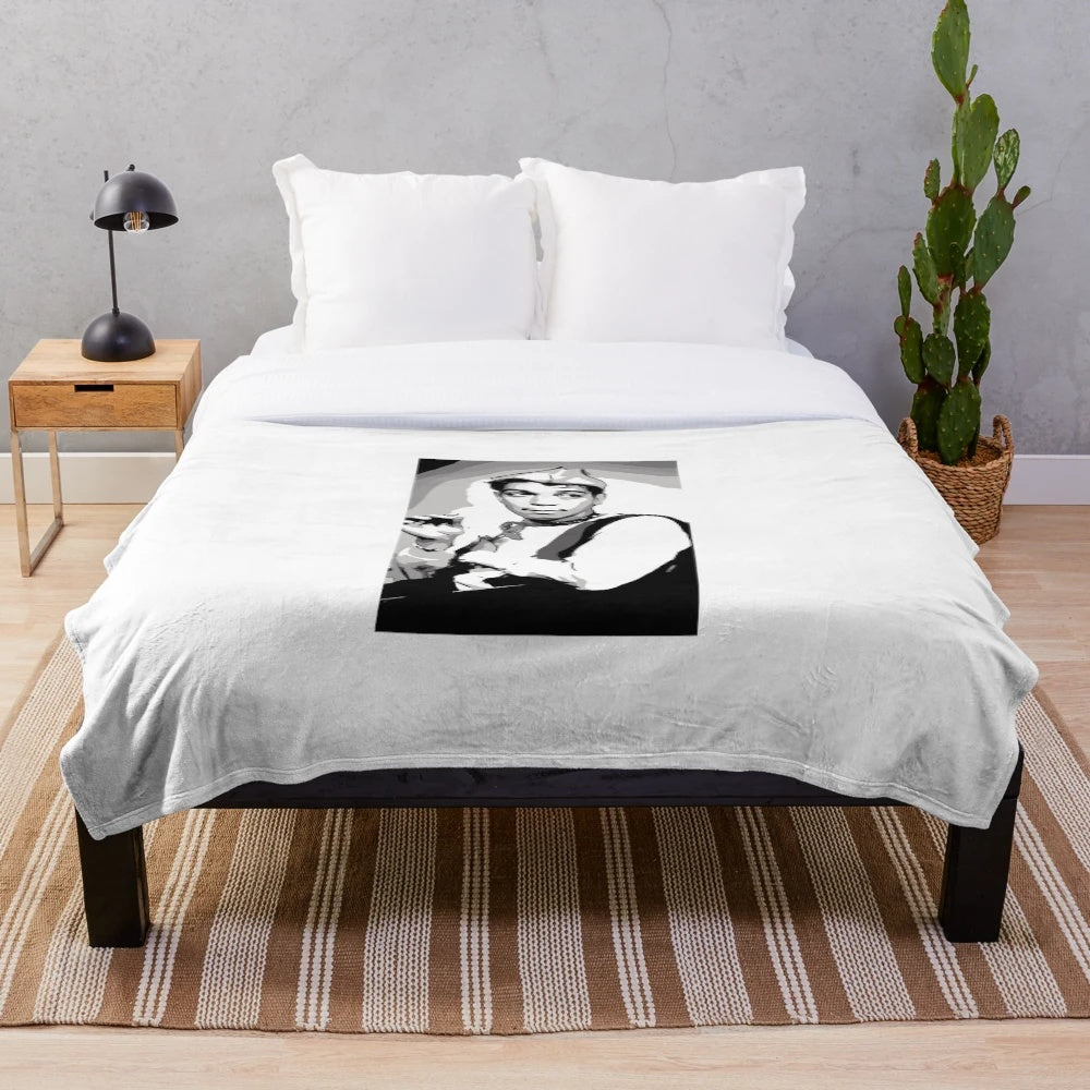 Cantinflas plush blanket featuring the iconic Mexican comedy actor