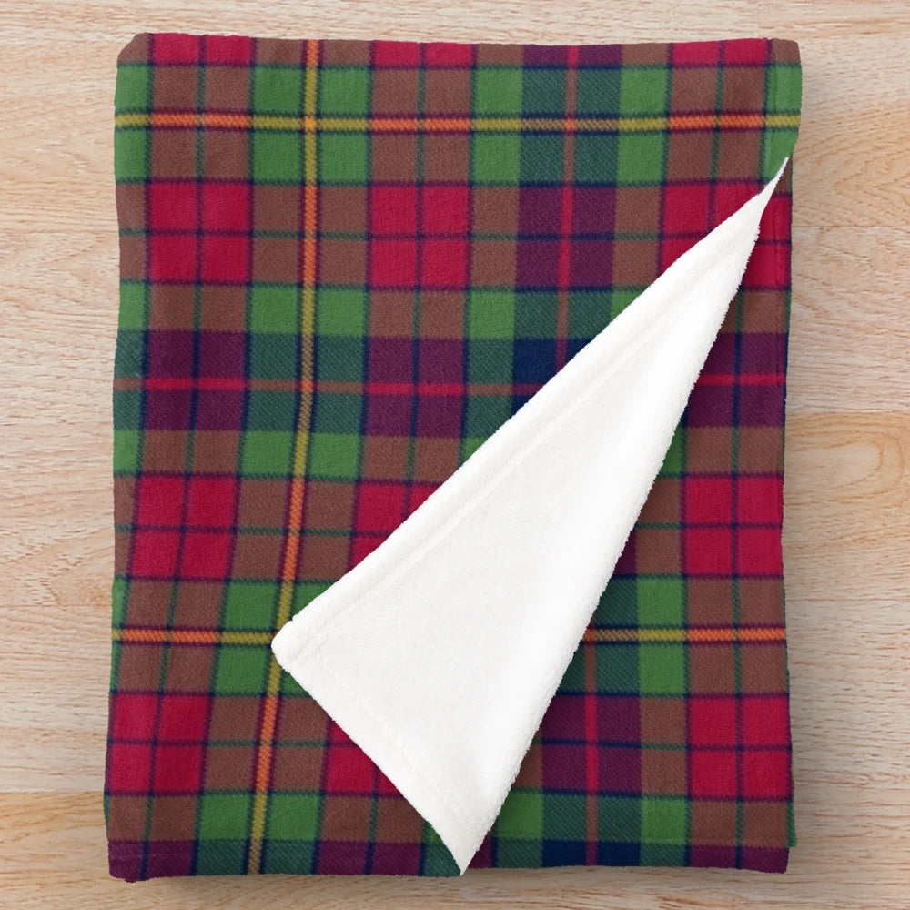 Celtic Tartan Plush Blanket from County Clare, Ireland