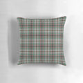 Clan Craig tartan pattern pillow with gray, green, and red plaid design