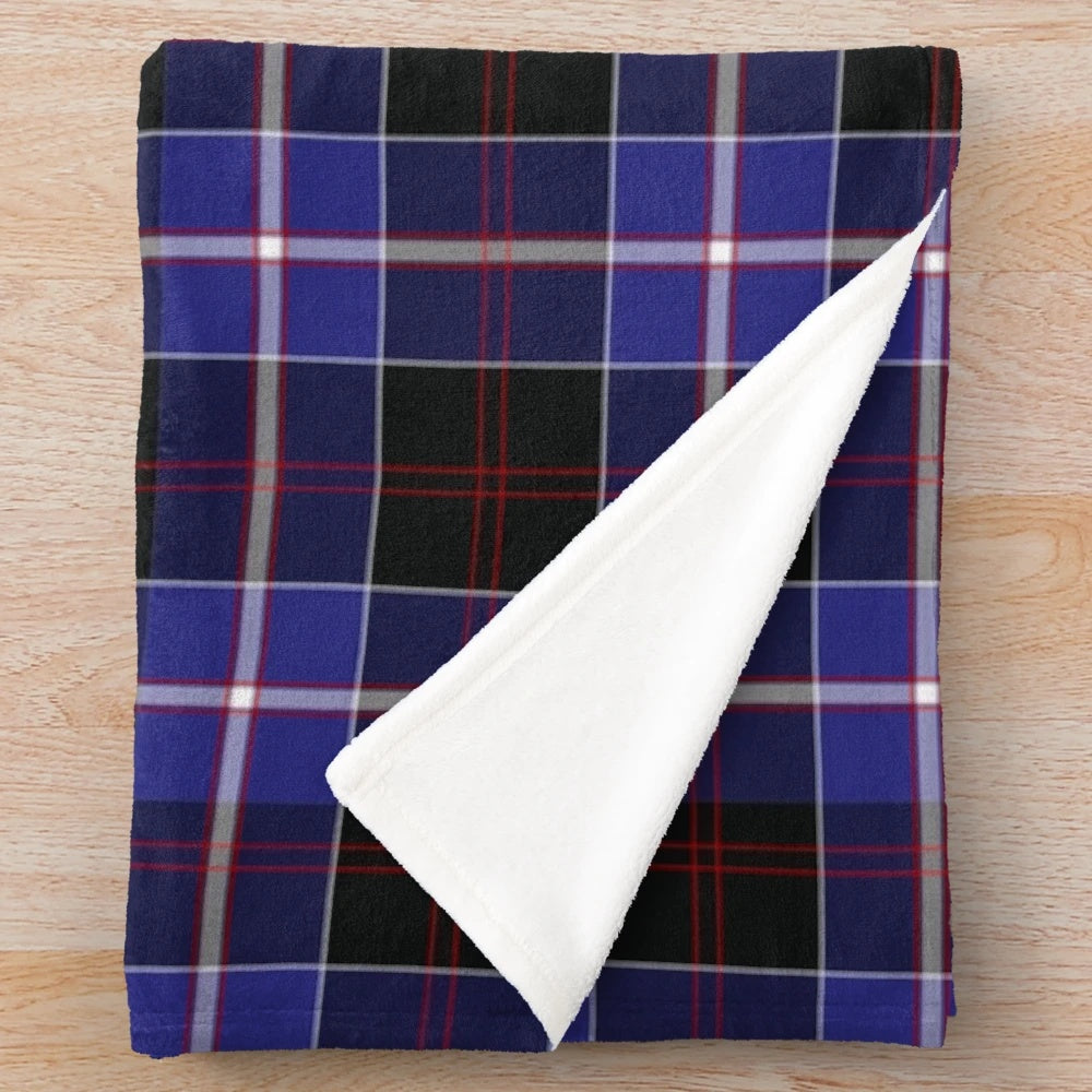 Clan Dunlop tartan plaid plush blanket