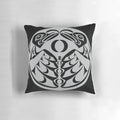 Coast Salish eagle design pillow featuring the bald eagle (haliaeetus leucocephalus), a symbol of strength and wisdom in indigenous cultures
