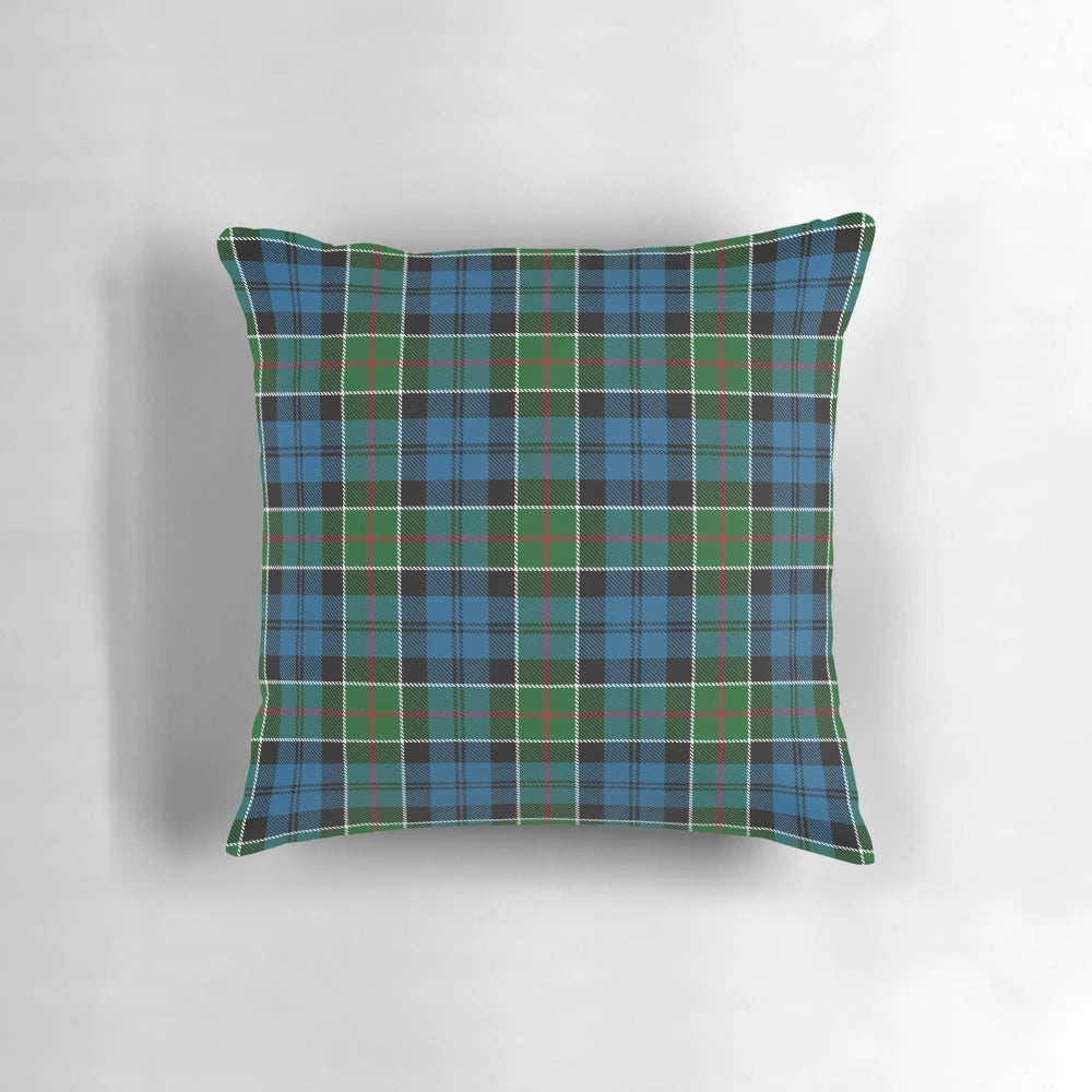Vibrant Colquhoun Cowans tartan pattern printed on a high-quality pillow for cozy Scottish highland-inspired home decor.