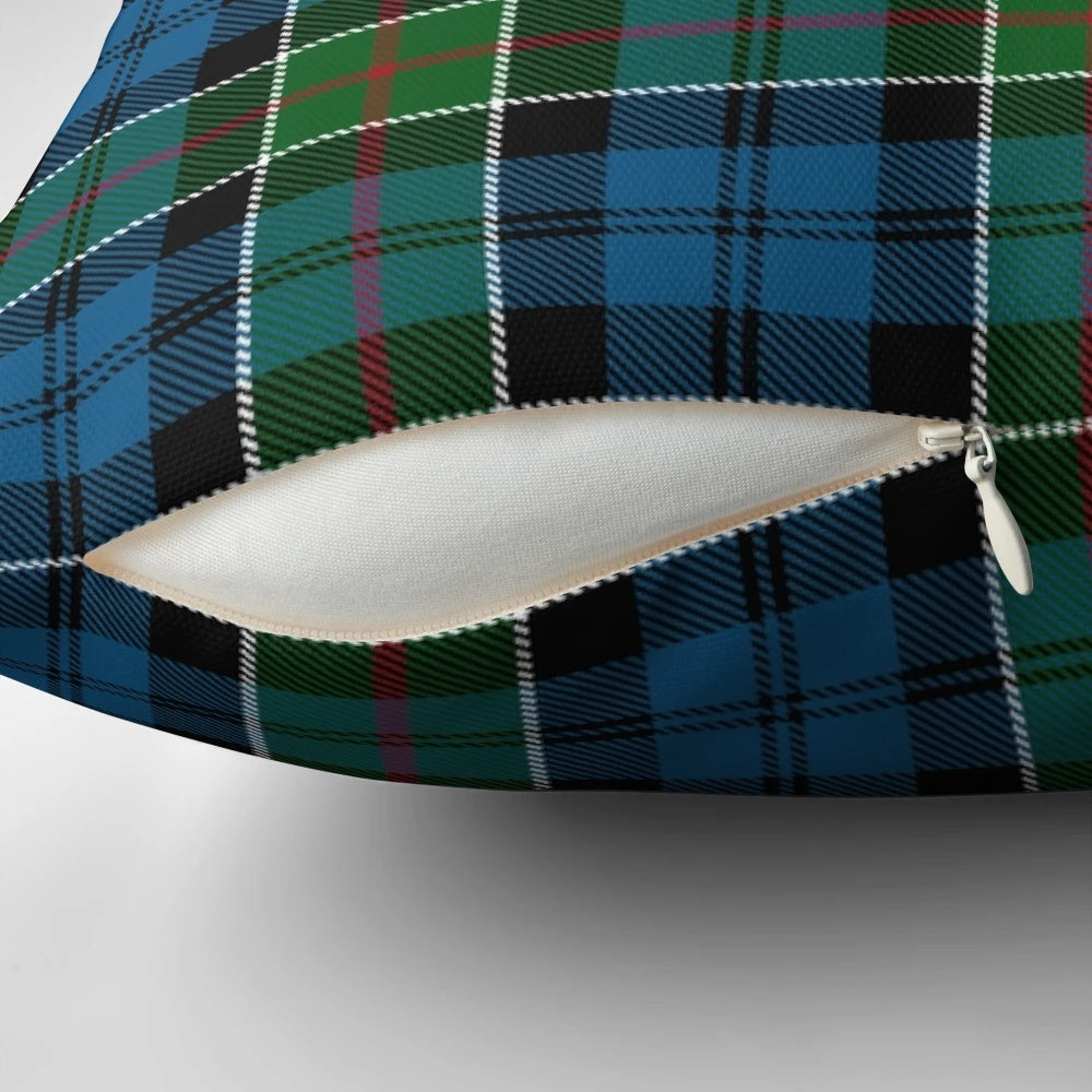Vibrant Colquhoun Cowans tartan pattern printed on a high-quality pillow for cozy Scottish highland-inspired home decor.