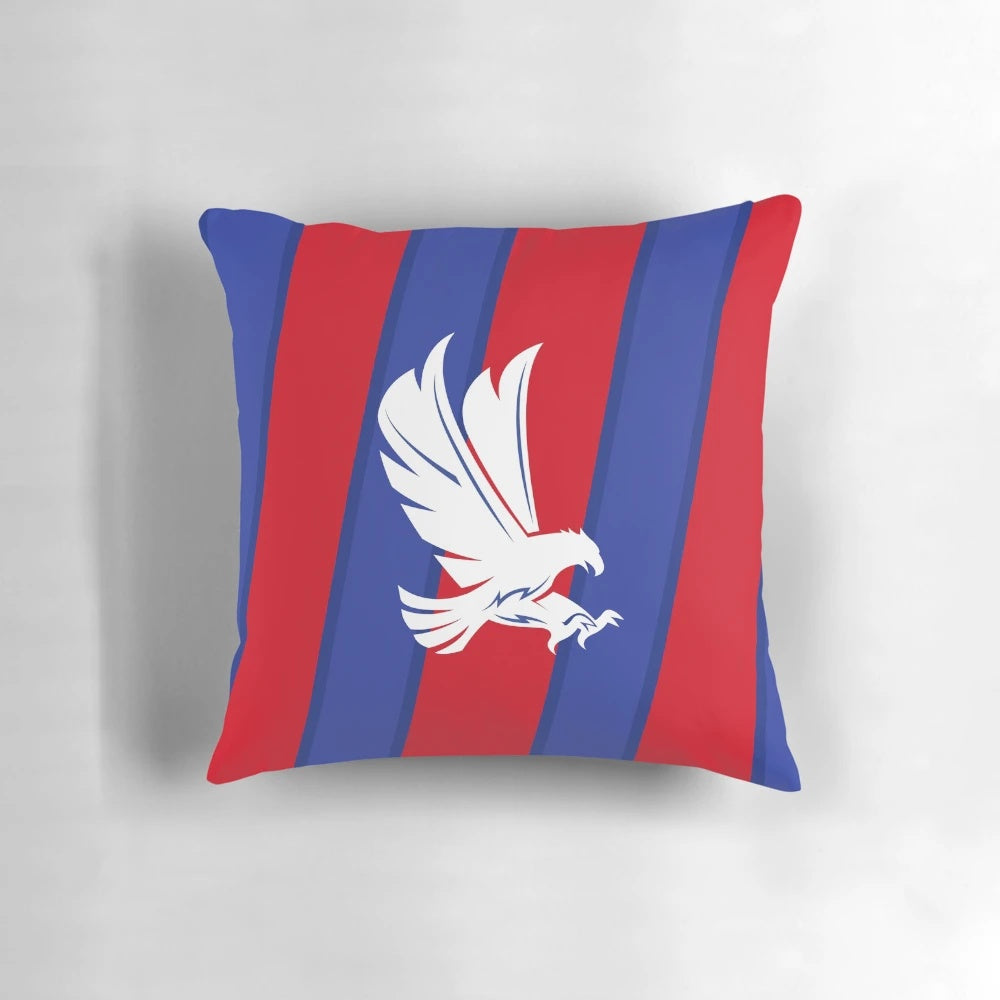 Crystal Palace FC pillow with football club's crest and colors