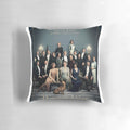 Downton Abbey inspired decorative throw pillow featuring the Crawley family crest