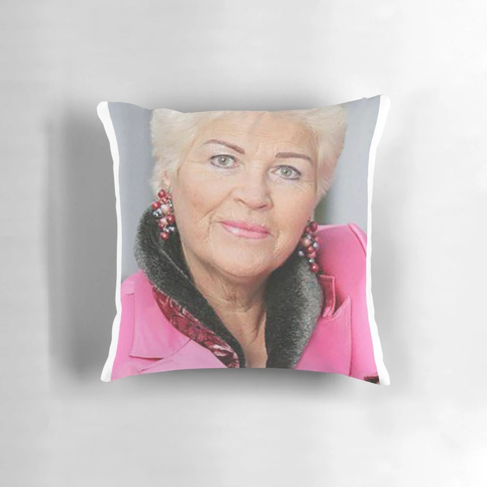 Plush "EastEnders" Pat Butcher Themed Decorative Pillow