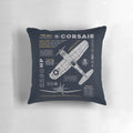 F4U Corsair aircraft pillow with iconic "Whistling Death" design
