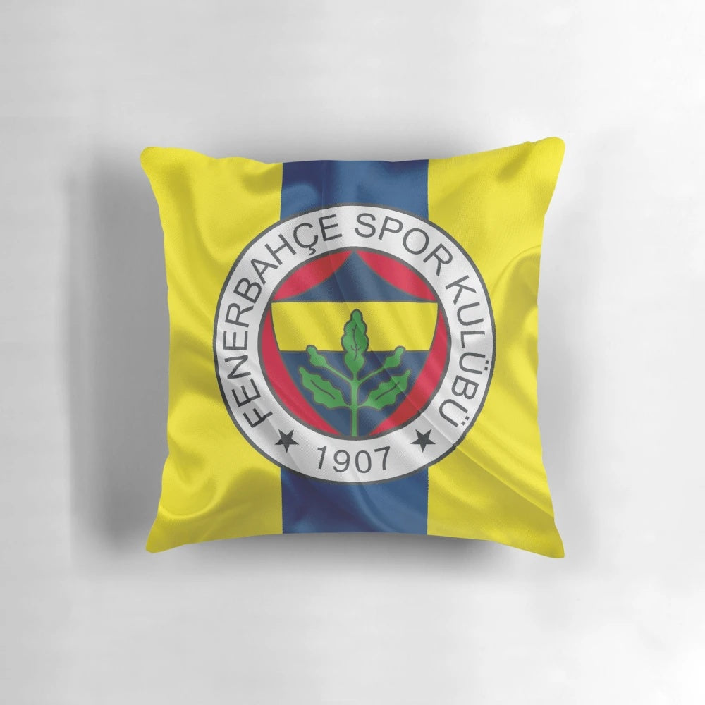 Fenerbahçe football club flag printed on a soft, comfortable pillow for Turkish soccer enthusiasts