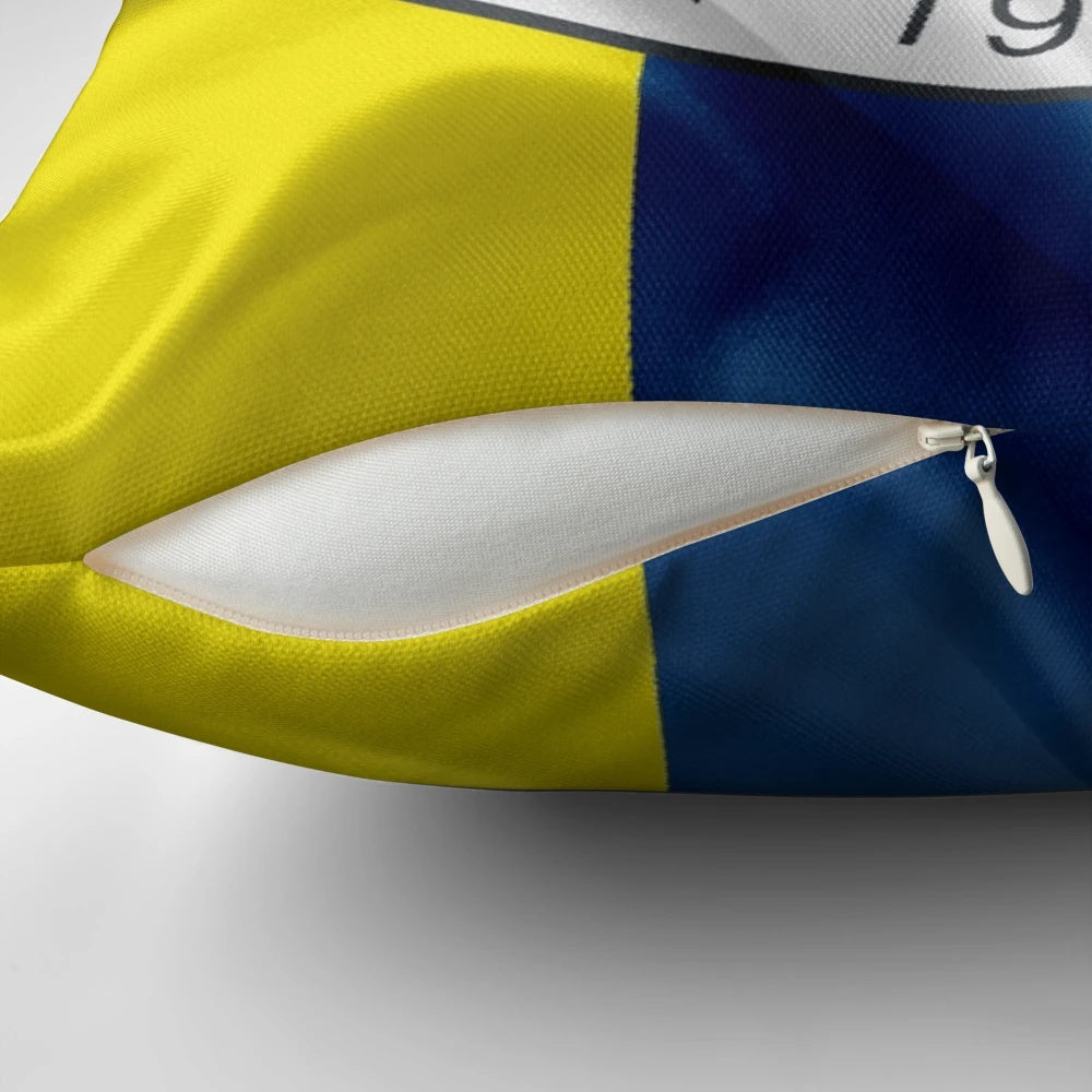 Fenerbahçe football club flag printed on a soft, comfortable pillow for Turkish soccer enthusiasts