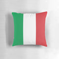 Decorative Italy flag throw pillow with red, white, and green colors