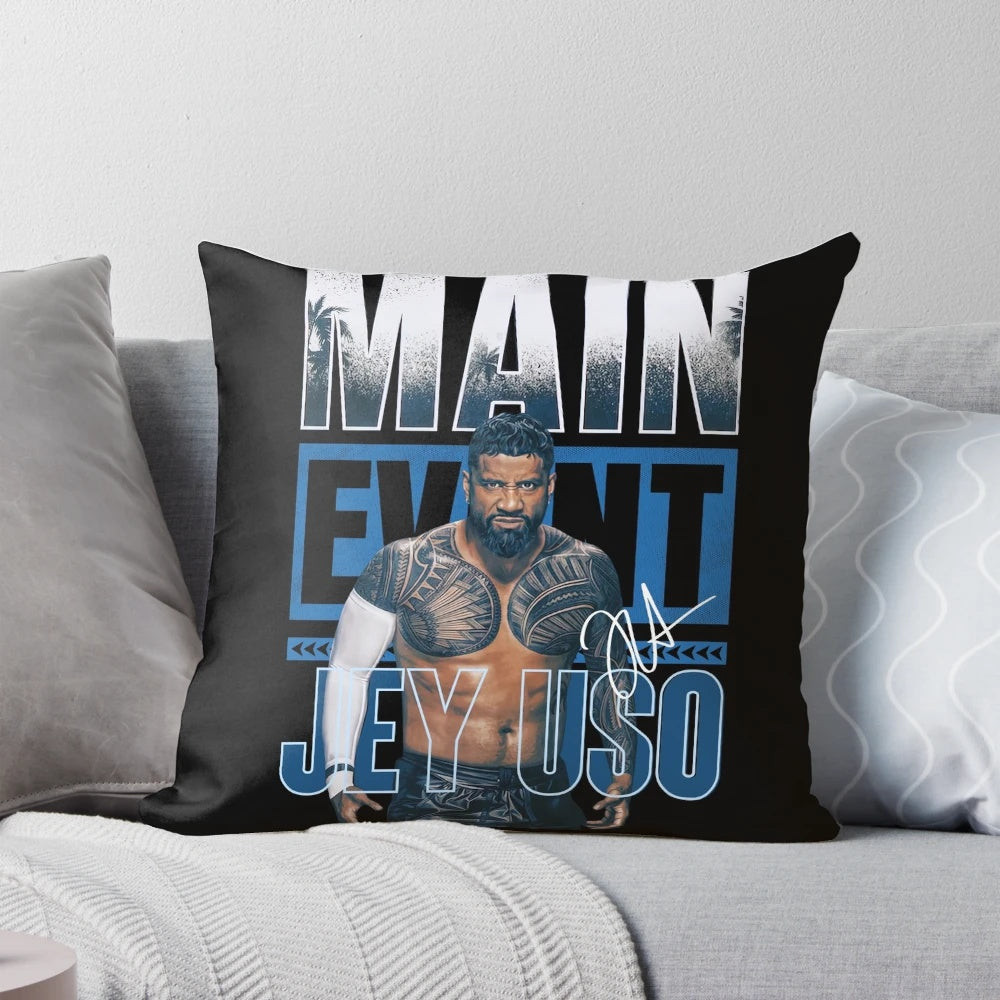 Soft and plush Jey Uso wrestler pillow for WWE fans