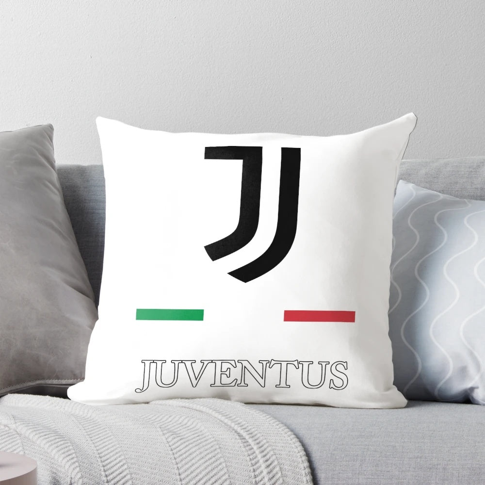 Soft, plush Juventus FC football club logo pillow for passionate soccer fans