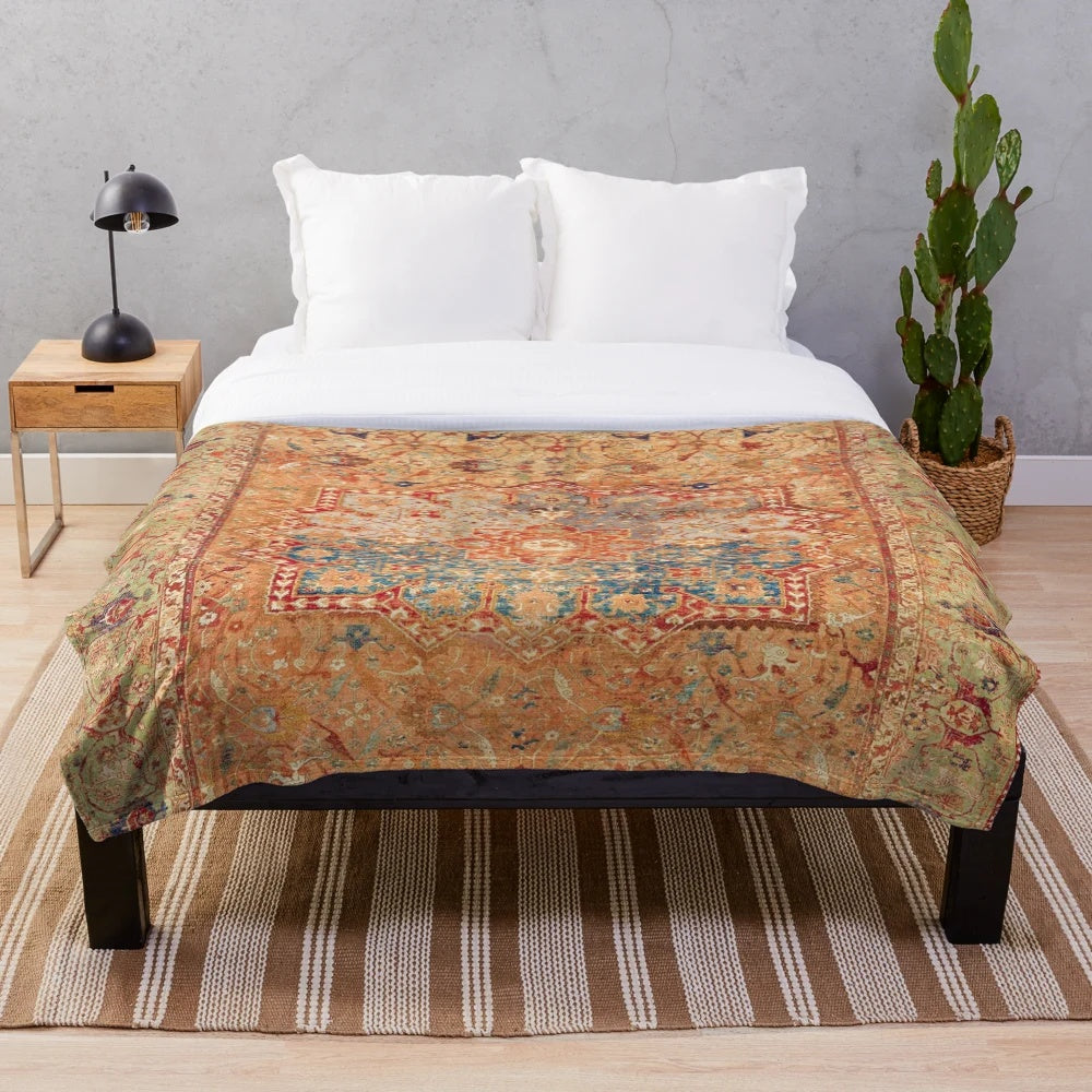 16th century persian carpet print plush blanket