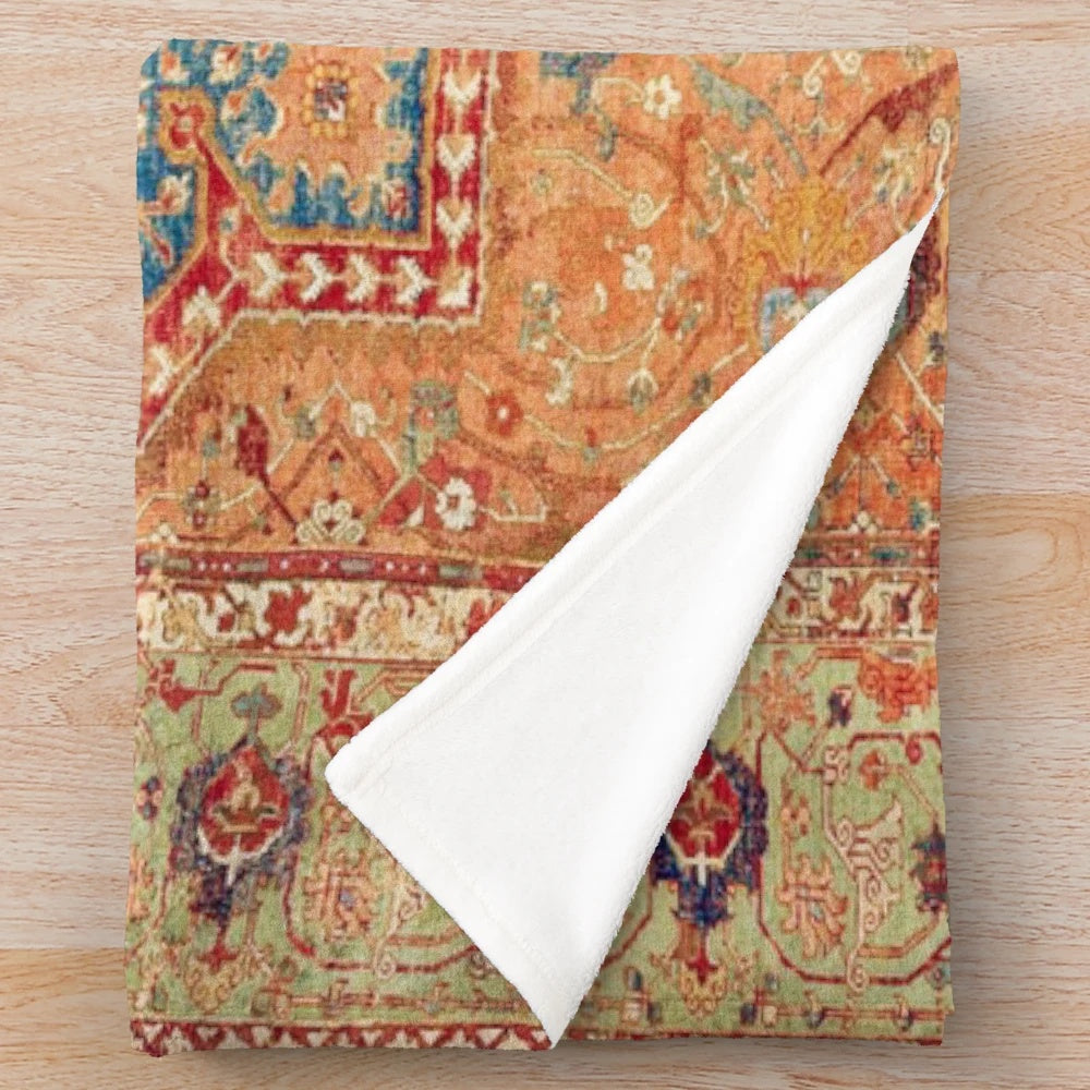 16th century persian carpet print plush blanket