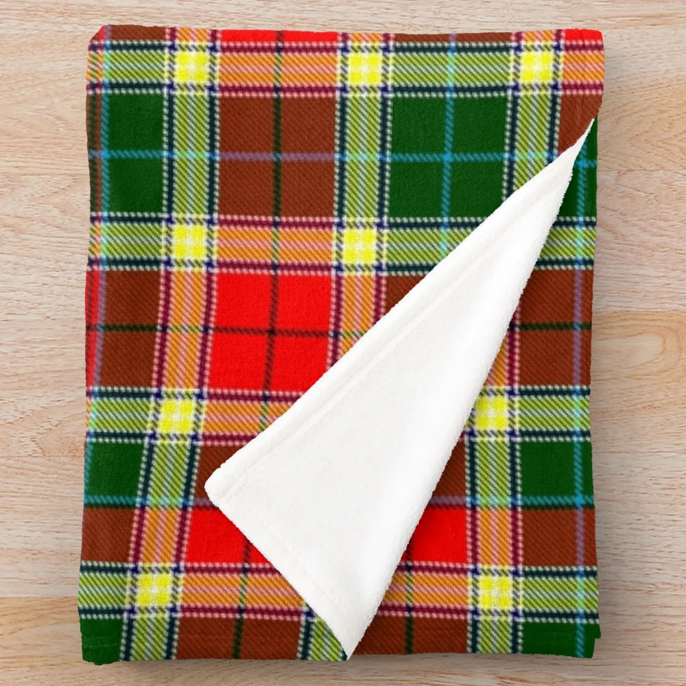 Clan Gibbs Tartan Plush Blanket showcasing Scottish heritage