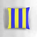 Vibrant maritime signal flags pillow with nautical alphabet collection