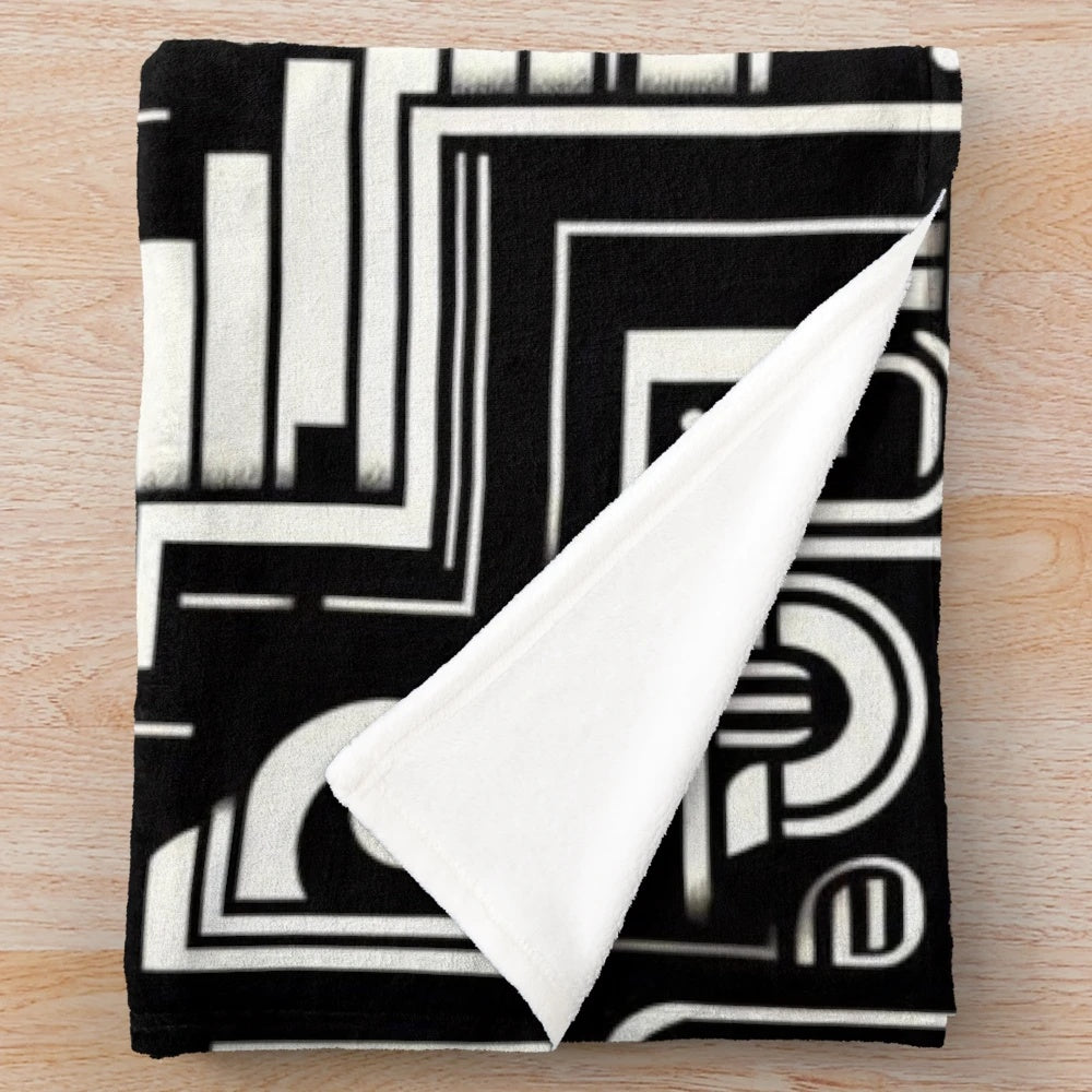 Mayan gods plush blanket featuring ancient Mesoamerican cultural symbols