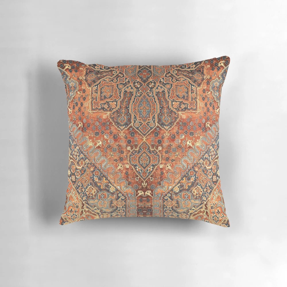 Beautifully crafted golden oriental heritage traditional Moroccan style pillow