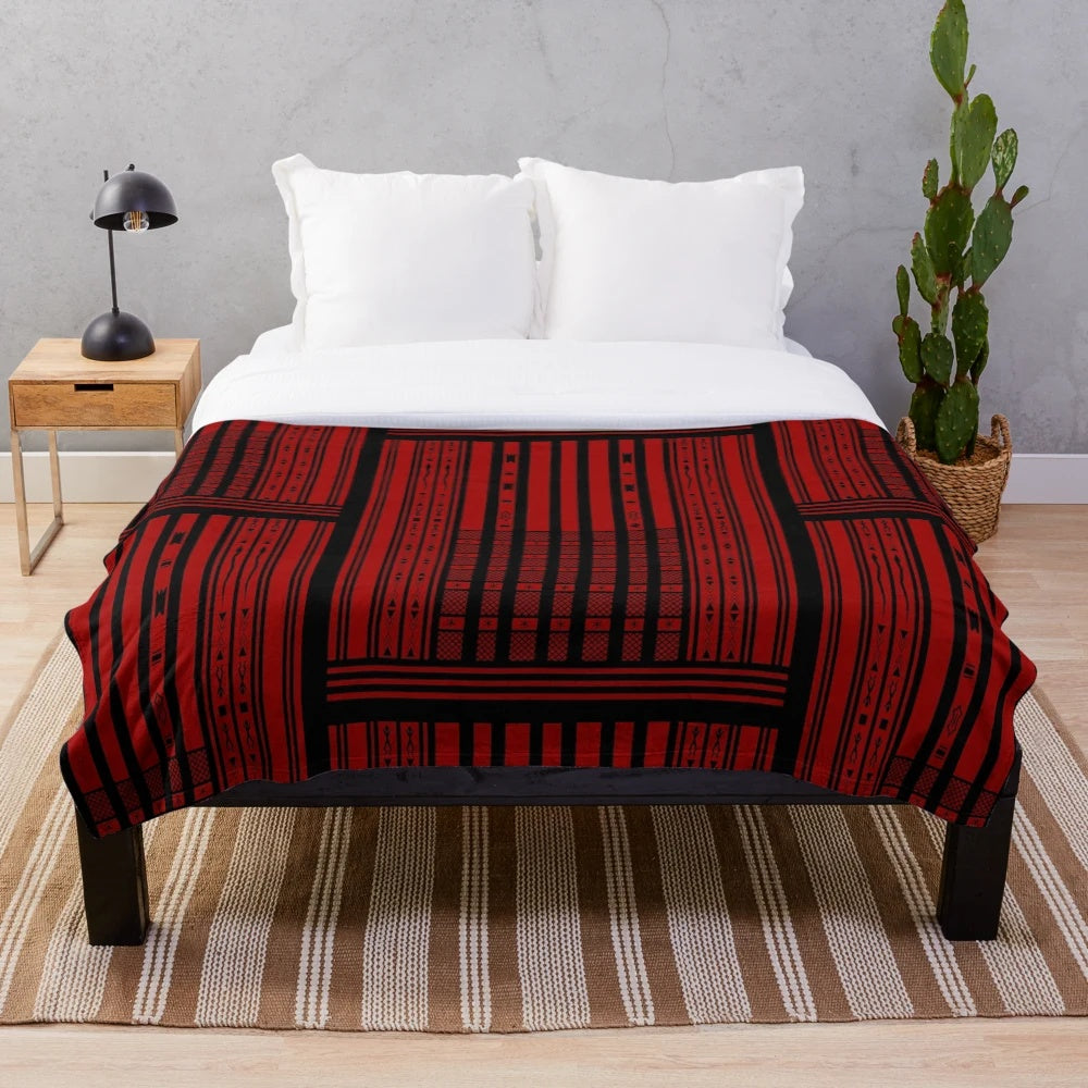 Mountain Province Weave Plush Blanket featuring Igorot-inspired tribal patterns