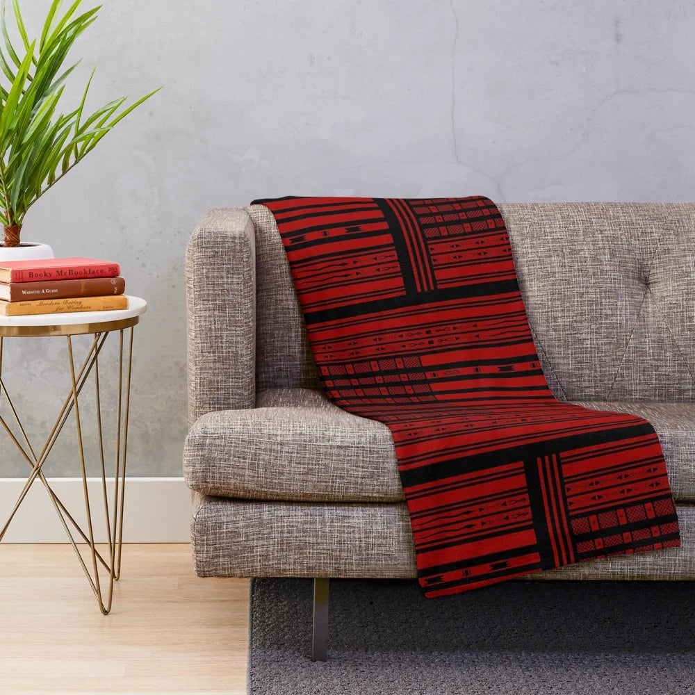Mountain Province Weave Plush Blanket featuring Igorot-inspired tribal patterns