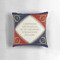 Pillow featuring an authentic 1804 Napoleonic French 21me regiment flag