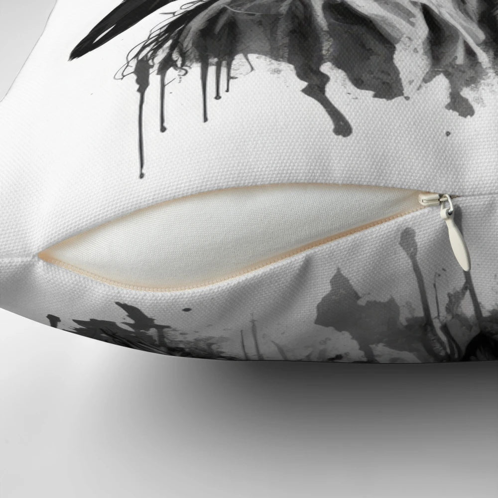 Decorative native american chief pillow with feathered headdress