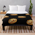 Cozy taco-themed plush blanket featuring native american design