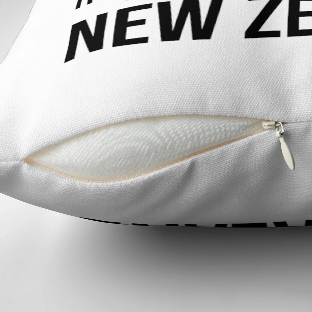 Soft, plush pillow featuring the iconic silver fern, a symbol of New Zealand