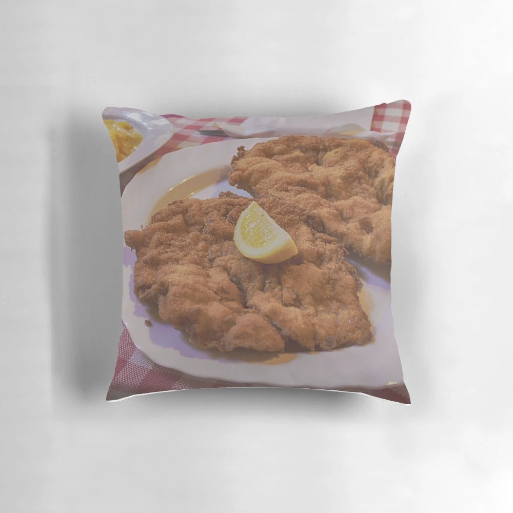 Delicious pork wiener schnitzel, a traditional Austrian dish
