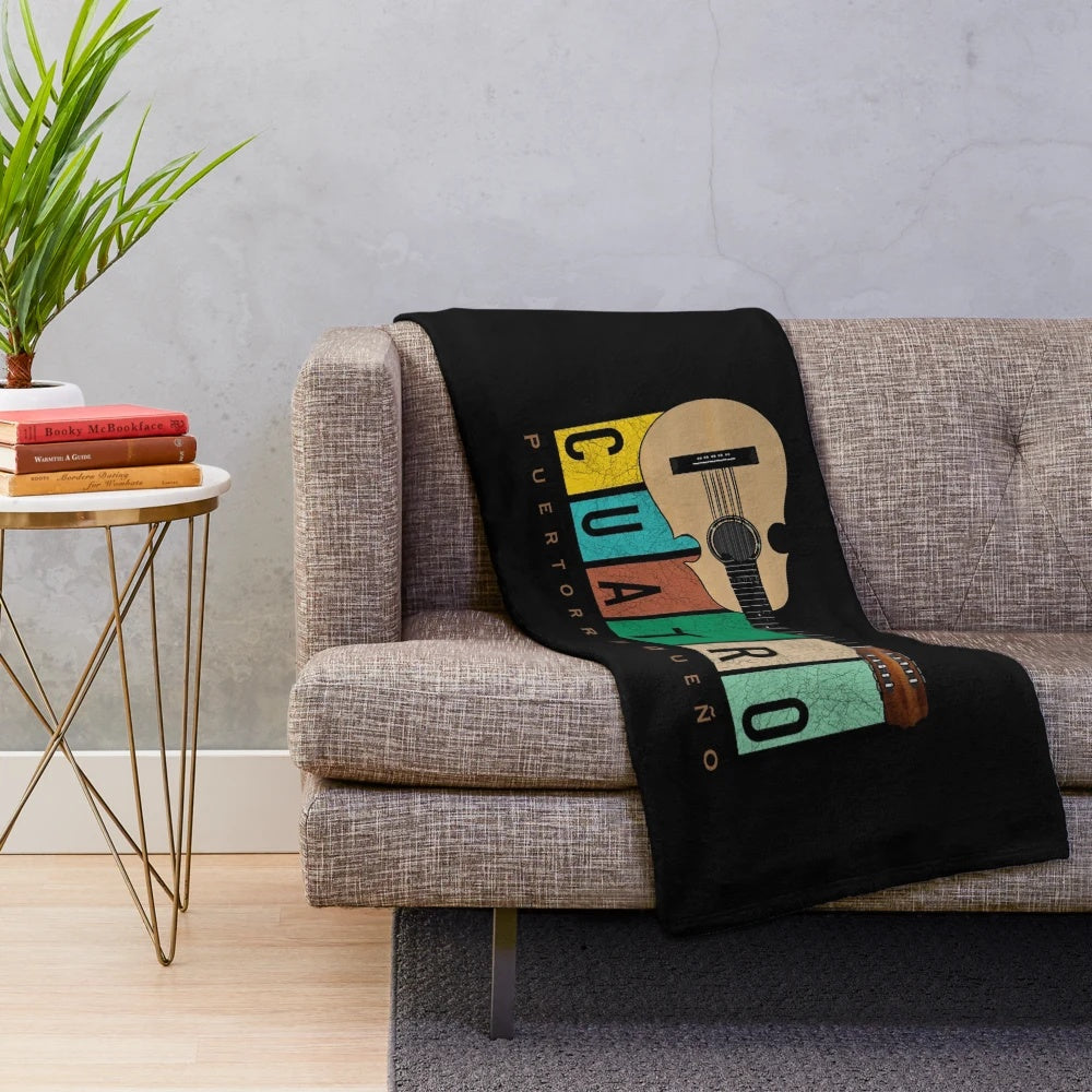 Puerto Rican Cuatro Puertorriqueno Plush Blanket