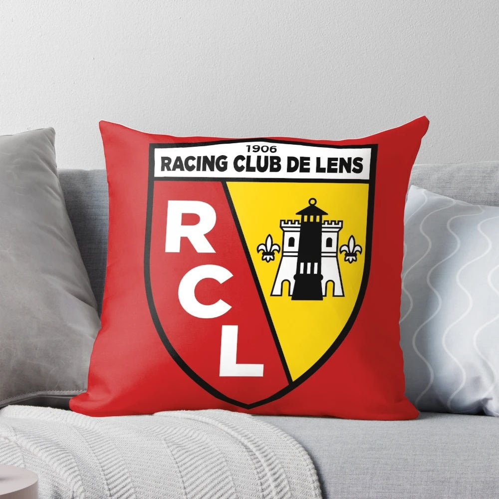 Vibrant RC Lens Pillow featuring the club's logo and colors