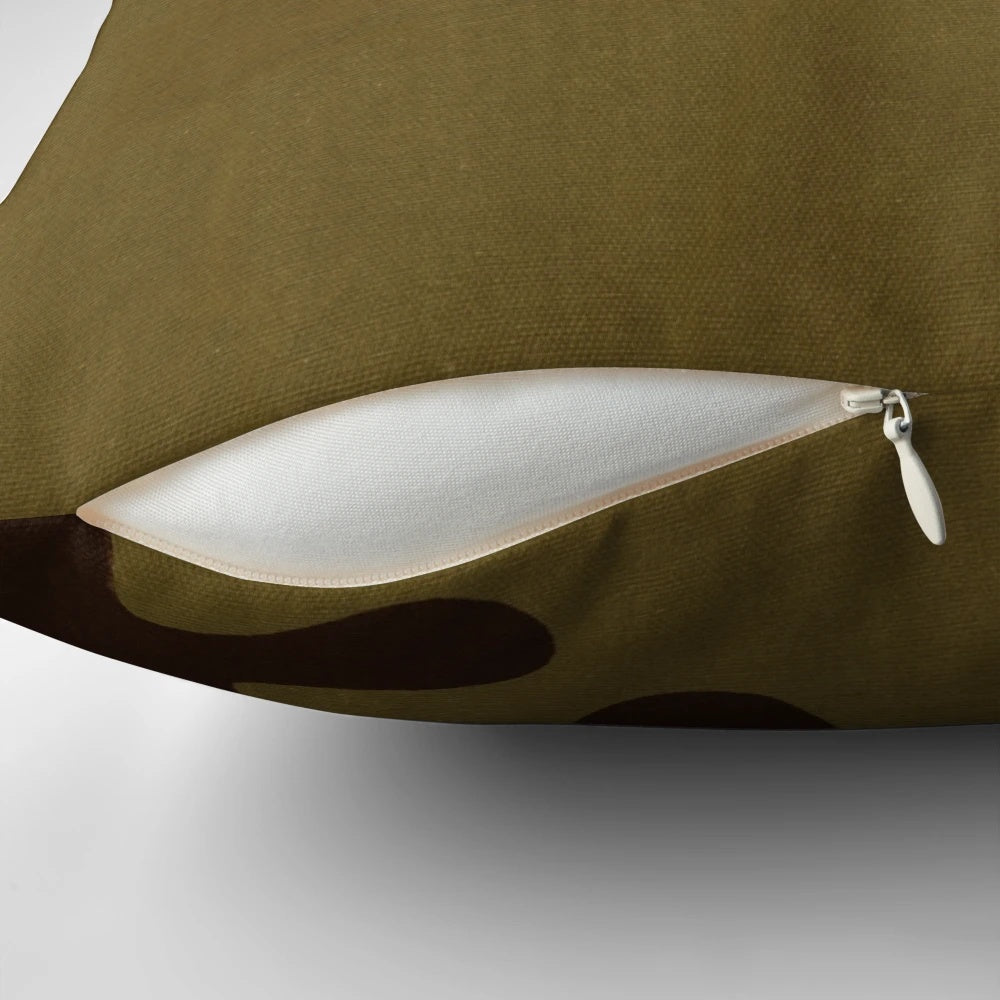 Vintage RKKA amoeba yellow-brown camouflage pattern pillow, a piece of Soviet military history