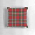 Royal Stewart tartan plaid pillow featuring a classic Scottish clan pattern