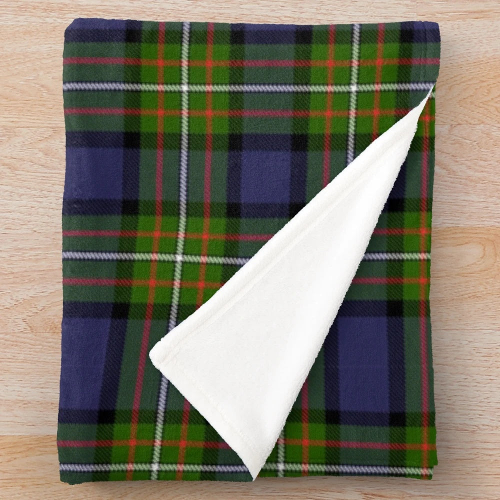 Cozy plush blanket featuring the Clan Fergusson tartan pattern