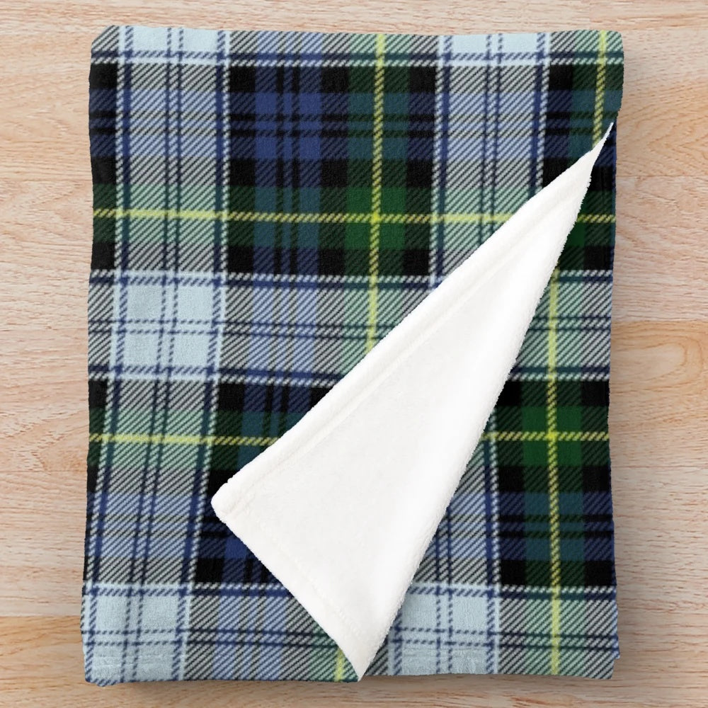 Cozy plush blanket featuring the iconic Scottish Gordon tartan pattern