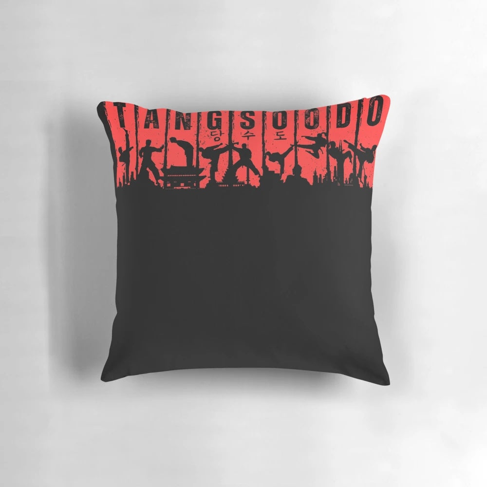 Tang Soo Do pillow featuring Korean martial arts techniques