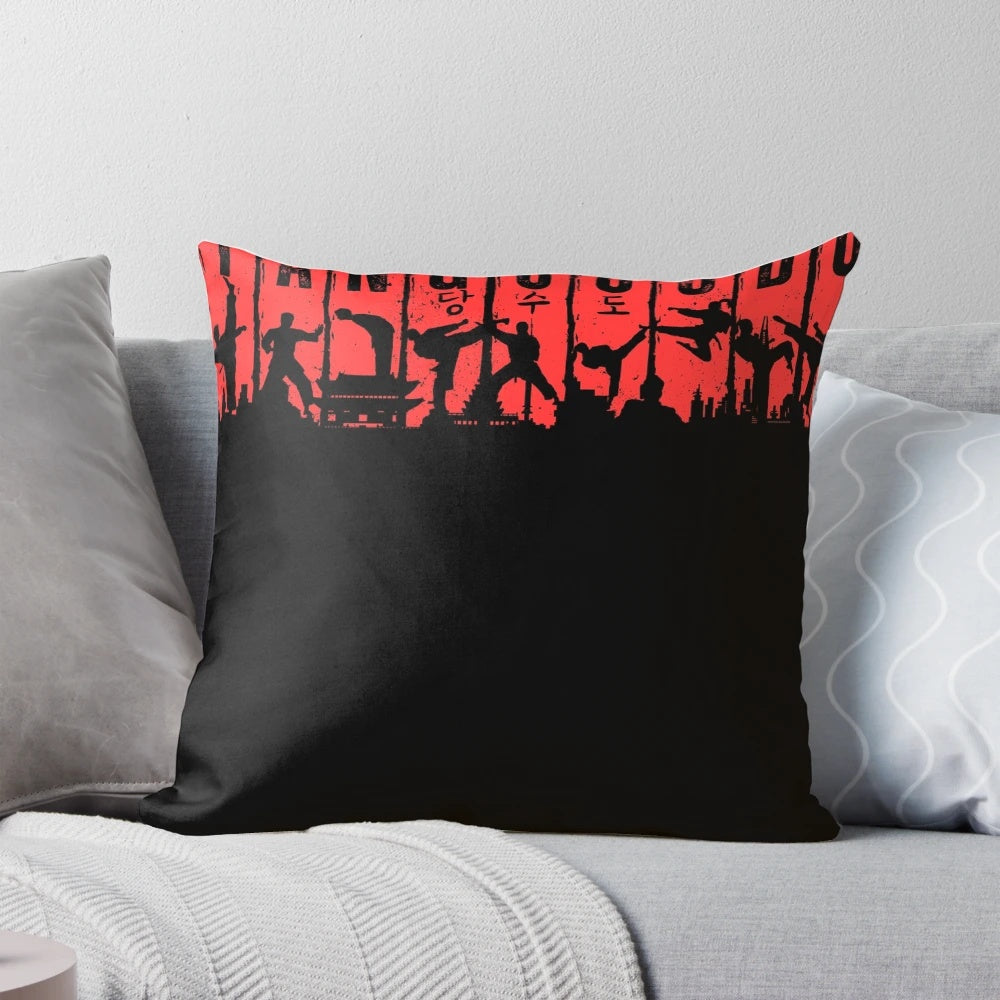 Tang Soo Do pillow featuring Korean martial arts techniques