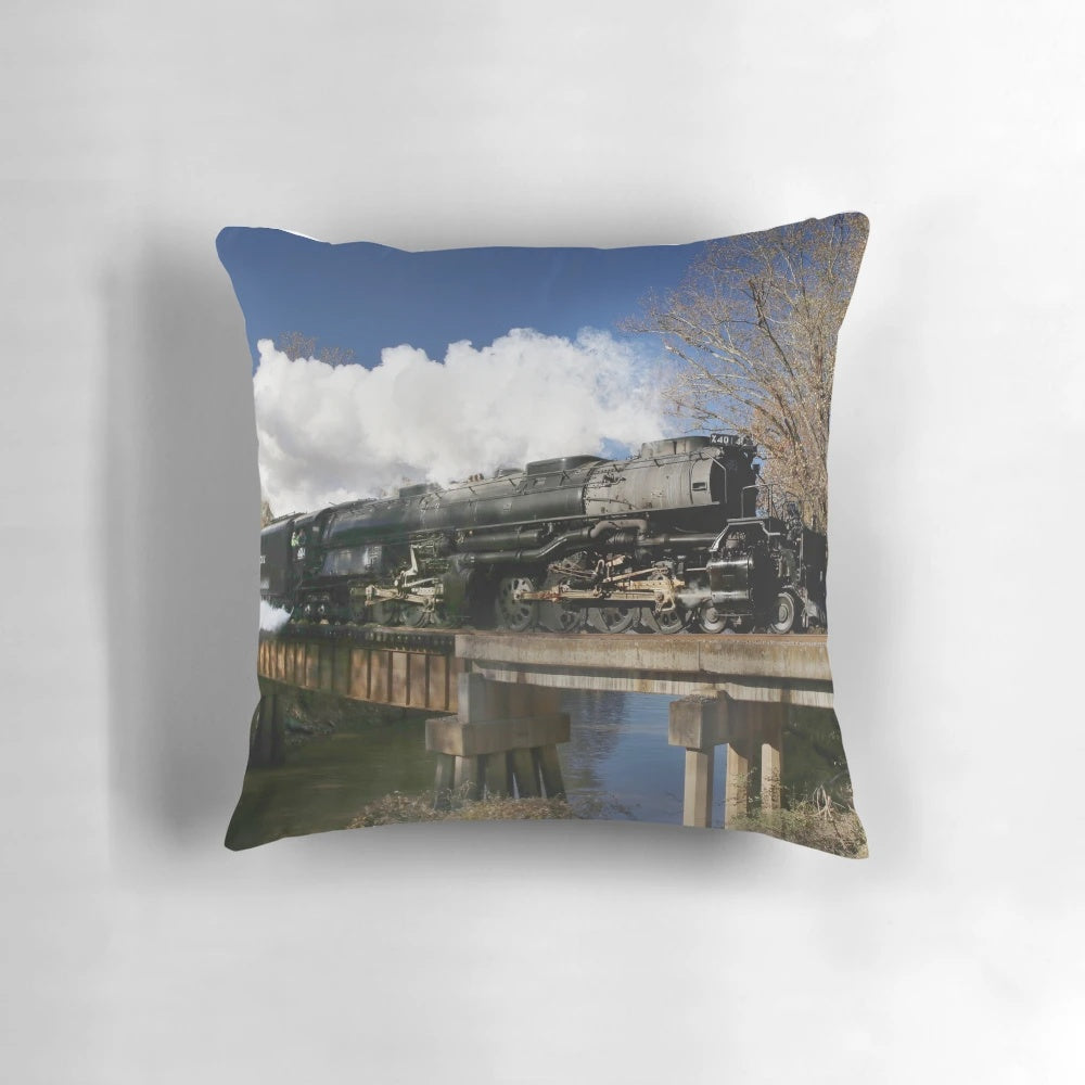 Union Pacific Big Boy 4014 Steam Engine Pillow, a must-have collectible for railroad enthusiasts and train lovers