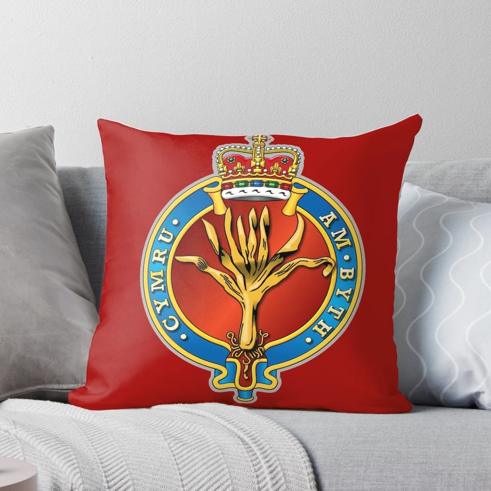 Welsh Guards Pillow with Iconic British Military Insignia