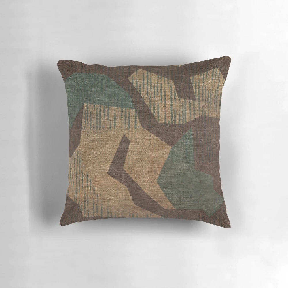 Vintage WWII German Splittertarn Camo Pillow