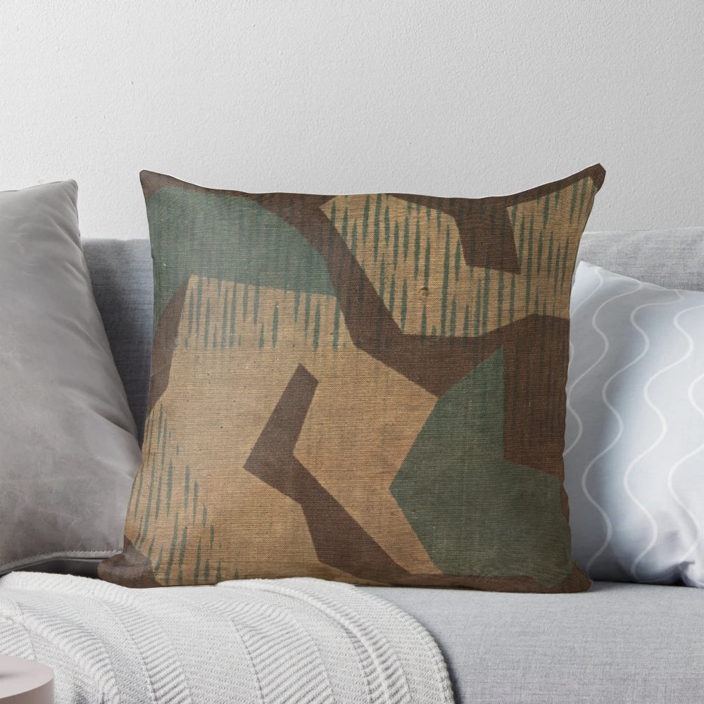 Vintage WWII German Splittertarn Camo Pillow