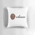 A plush, quality pillow featuring an image of James May, the popular automotive personality from Top Gear.
