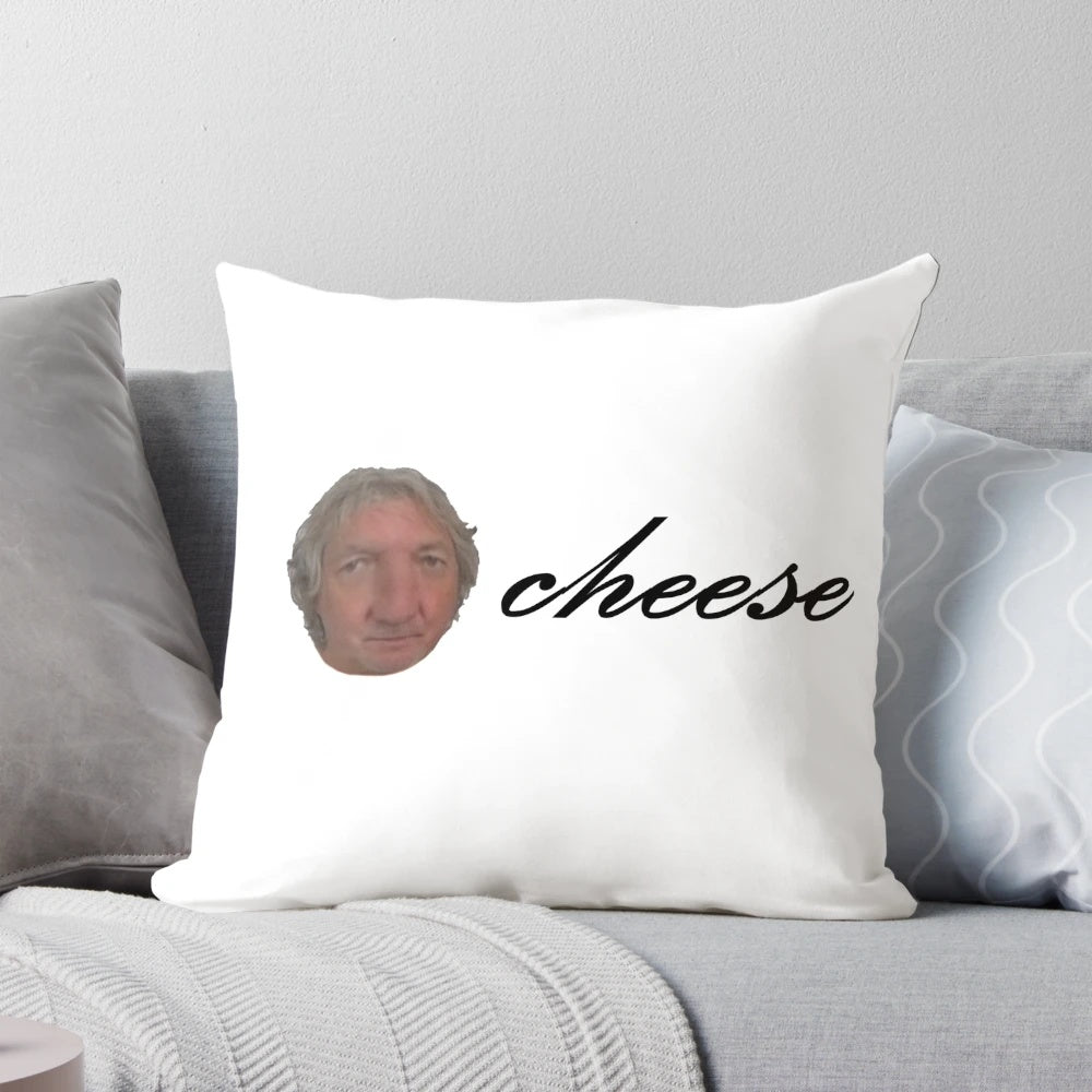 A plush, quality pillow featuring an image of James May, the popular automotive personality from Top Gear.