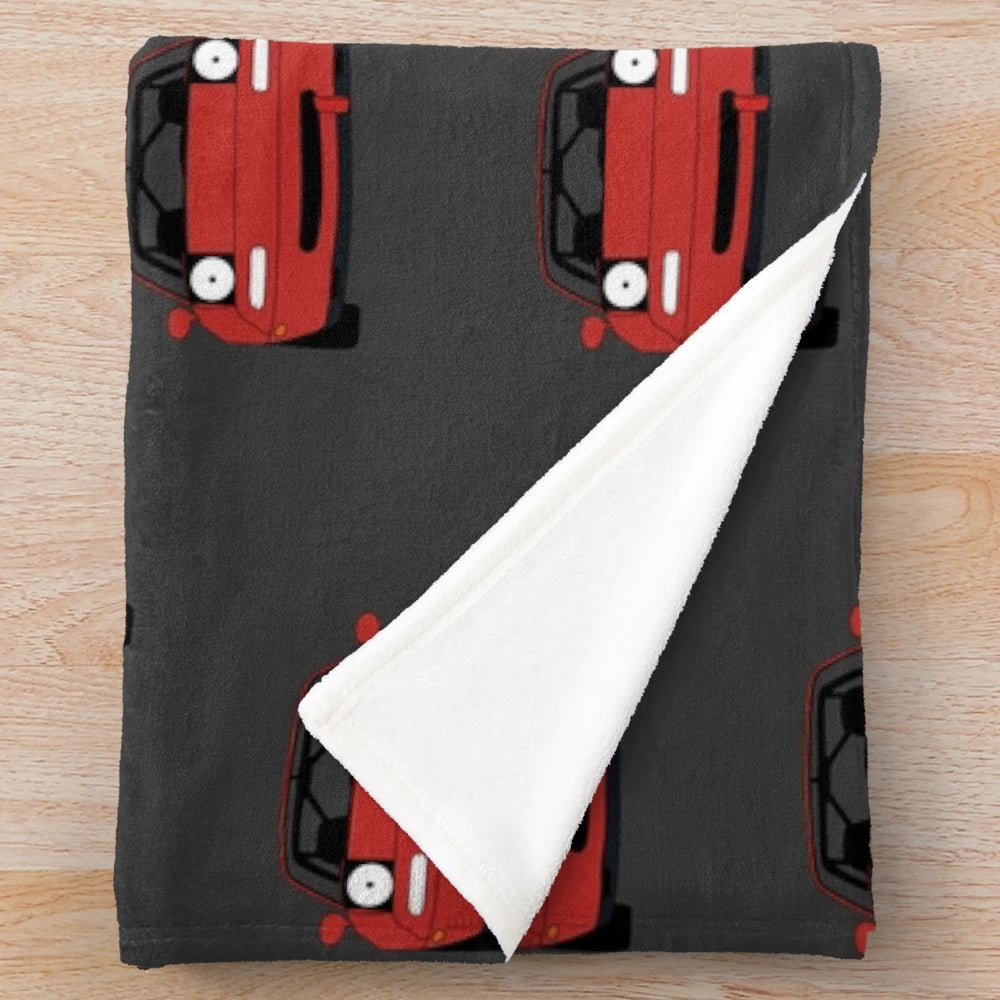 Miata Plush Blanket with Automotive Design
