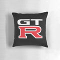NISSAN GTR-themed pillow with stickerbomb design