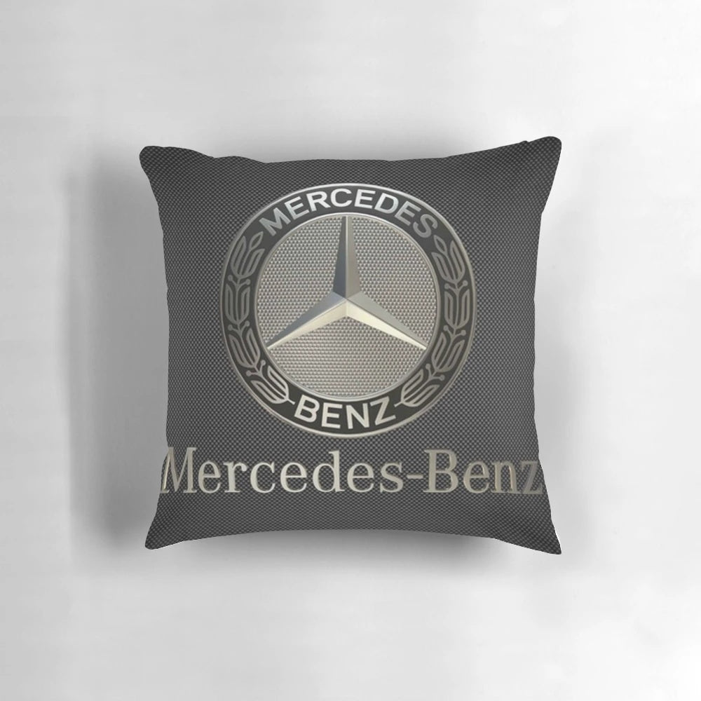 Comfortable pillow with a mercedes benz amg-inspired design for car enthusiasts