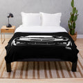 Plush blanket with Ford Mustang Cobra Terminator design