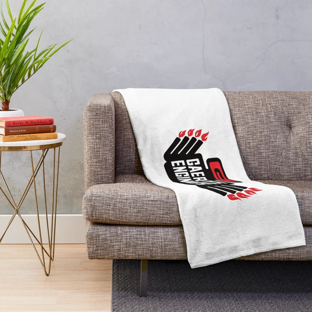 Soft and cozy plush blanket featuring the gaerte engines logo and racing-inspired design